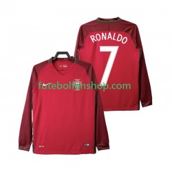 Camisola Principal Seleção Portuguesa Cristiano Ronaldo 7 Retro 2016 Manga Comprida ,Homem
