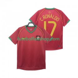Camisola Principal Seleção Portuguesa Crstiano Ronaldo 17 Retro 2006 Manga Curta ,Homem