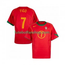Camisola Principal Seleção Portuguesa Figo 7 Retro 2004 Manga Curta ,Homem