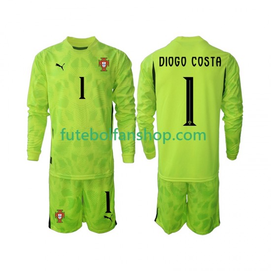 Camisola Principal Guarda-redes Seleção Portuguesa Diogo Costa 1 2025 Manga Comprida ,Criança