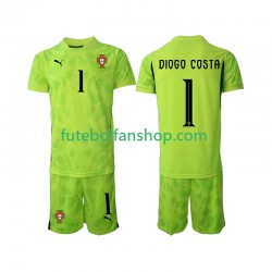 Camisola Principal Guarda-redes Seleção Portuguesa Diogo Costa 1 2025 Manga Curta ,Criança