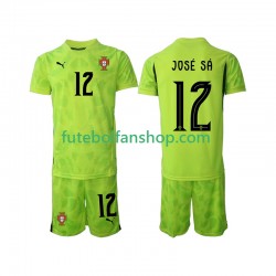 Camisola Principal Guarda-redes Seleção Portuguesa Jose Sa 12 2025 Manga Curta ,Criança