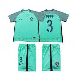 Camisola Alternativo Seleção Portuguesa PEPE 3 Retro 2016 Manga Curta ,Criança