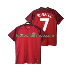 Camisola Principal Seleção Portuguesa RONALDO 7 Retro 2016 Manga Curta ,Homem