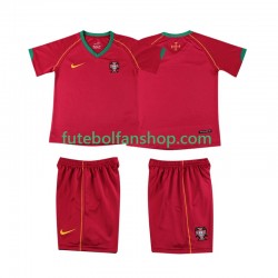 Camisola Principal Seleção Portuguesa Retro 2006 Manga Curta ,Criança