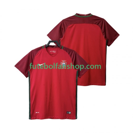 Camisola Principal Seleção Portuguesa Retro 2016 Manga Curta ,Homem Camisola Principal Seleção Portuguesa Retro 2016 Manga Curta ,Homem