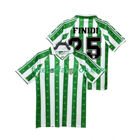 Camisola Principal Real Betis FINIDI 25 Retro 1996 1997 Manga Curta ,Homem Camisola Principal Real Betis FINIDI 25 Retro 1996 1997 Manga Curta ,Homem