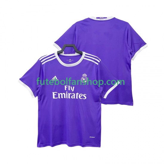 Camisola Alternativo Real Madrid Retro 2016 2017 Manga Curta ,Homem