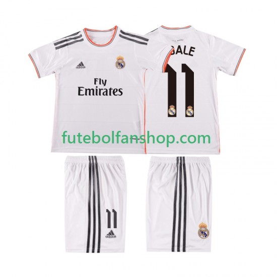 Camisola Principal Real Madrid BALE 11 Retro 2013 2014 Manga Curta ,Criança