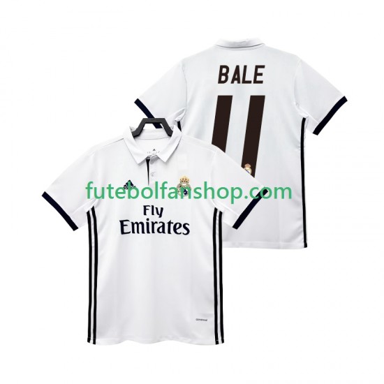 Camisola Principal Real Madrid BALE 11 Retro 2017 2018 Manga Curta ,Homem