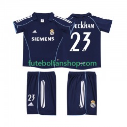 Camisola Alternativo Real Madrid BECKHAM 23 Retro 2005 2006 Manga Curta ,Criança