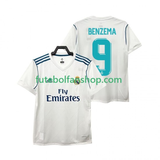 Camisola Principal Real Madrid BENZEMA 9 Retro 2017 2018 Manga Curta ,Homem Camisola Principal Real Madrid BENZEMA 9 Retro 2017 2018 Manga Curta ,Homem