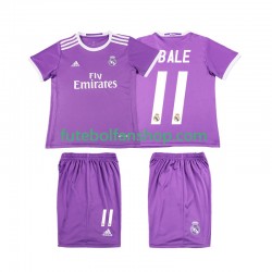 Camisola Alternativo Real Madrid Bale 11 Retro 2016 2017 Manga Curta ,Criança