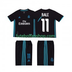 Camisola Alternativo Real Madrid Bale 11 Retro 2017 2018 Manga Curta ,Criança