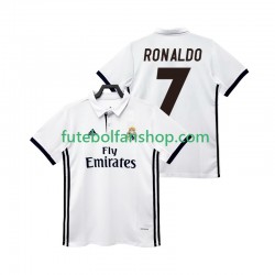 Camisola Principal Real Madrid CRISTIANO RONALDO 7 Retro 2017 2018 Manga Curta ,Homem
