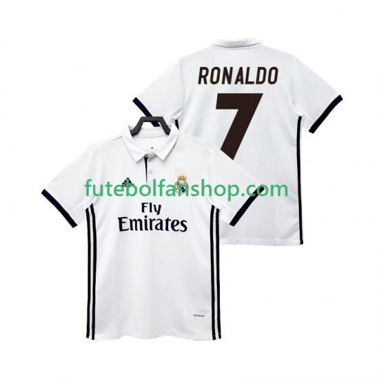 Camisola Principal Real Madrid CRISTIANO RONALDO 7 Retro 2017 2018 Manga Curta ,Homem