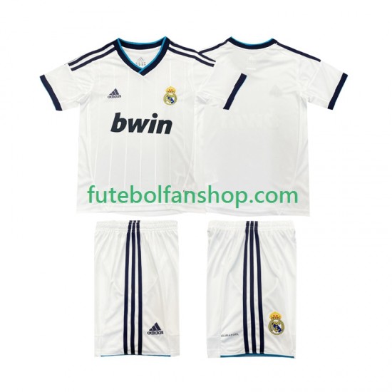 Camisola Principal Real Madrid Retro 2012 2013 Manga Curta ,Criança