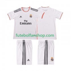 Camisola Principal Real Madrid Retro 2013 2014 Manga Curta ,Criança