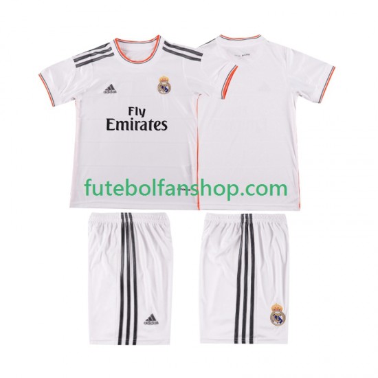 Camisola Principal Real Madrid Retro 2013 2014 Manga Curta ,Criança