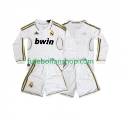 Camisola Principal Real Madrid Retro 2011 2012 Manga Comprida ,Criança