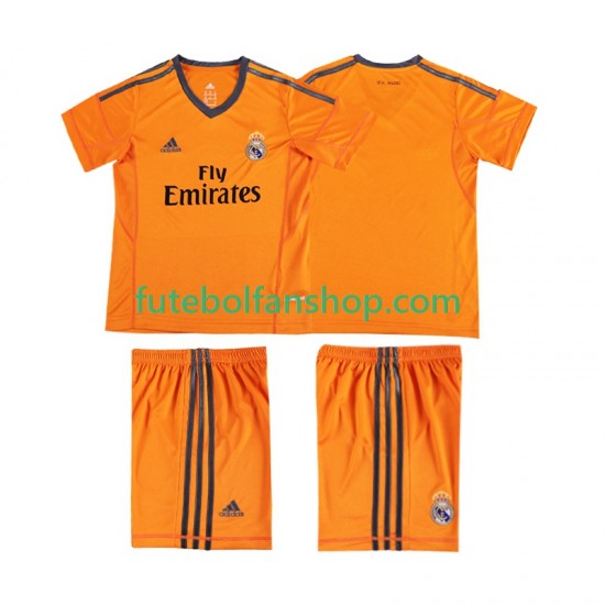 Camisola Alternativa (2ª) Real Madrid Retro 2013 2014 Manga Curta ,Criança