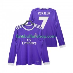 Camisola Alternativo Real Madrid Cristiano Ronaldo 7 Retro 2016 2017 Manga Comprida ,Homem