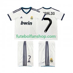 Camisola Principal Real Madrid Cristiano Ronaldo 7 Retro 2012 2013 Manga Curta ,Criança
