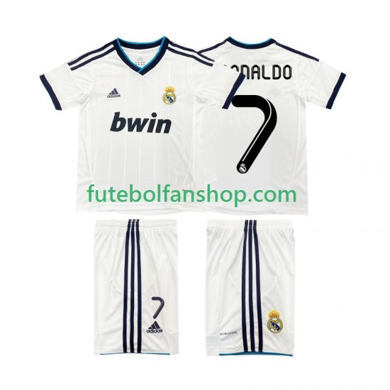 Camisola Principal Real Madrid Cristiano Ronaldo 7 Retro 2012 2013 Manga Curta ,Criança Camisola Principal Real Madrid Cristiano Ronaldo 7 Retro 2012 2013 Manga Curta ,Criança