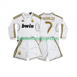 Camisola Principal Real Madrid Cristiano Ronaldo 7 Retro 2011 2012 Manga Comprida ,Criança