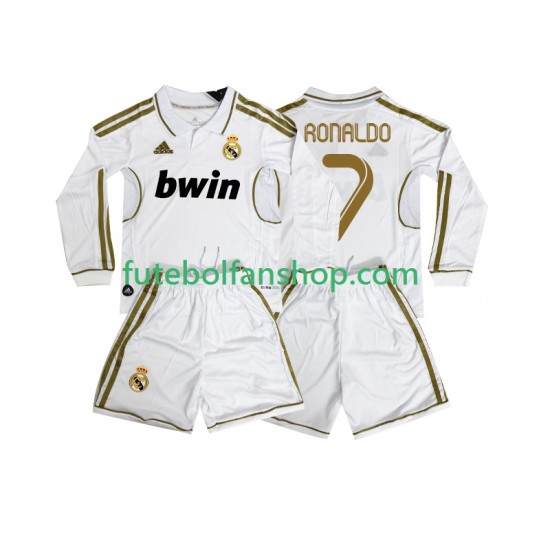 Camisola Principal Real Madrid Cristiano Ronaldo 7 Retro 2011 2012 Manga Comprida ,Criança Camisola Principal Real Madrid Cristiano Ronaldo 7 Retro 2011 2012 Manga Comprida ,Criança