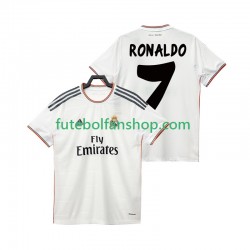 Camisola Principal Real Madrid Cristiano Ronaldo 7 Retro 2013 2014 Manga Curta ,Homem