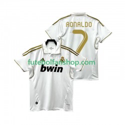 Camisola Principal Real Madrid Cristiano Ronaldo 7 Retro 2011 2012 Manga Curta ,Homem