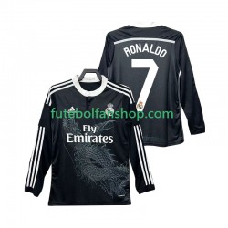Camisola Alternativa (2ª) Real Madrid Cristiano Ronaldo 7 Retro 2014 2015 Manga Comprida ,Homem