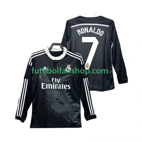 Camisola Alternativa (2ª) Real Madrid Cristiano Ronaldo 7 Retro 2014 2015 Manga Comprida ,Homem Camisola Alternativa (2ª) Real Madrid Cristiano Ronaldo 7 Retro 2014 2015 Manga Comprida ,Homem