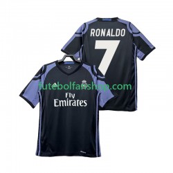 Camisola Alternativa (2ª) Real Madrid Cristiano Ronaldo 7 Retro 2016 2017 Manga Curta ,Homem
