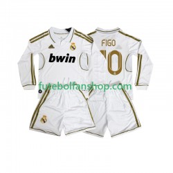 Camisola Principal Real Madrid FIGO 10 Retro 2011 2012 Manga Comprida ,Criança