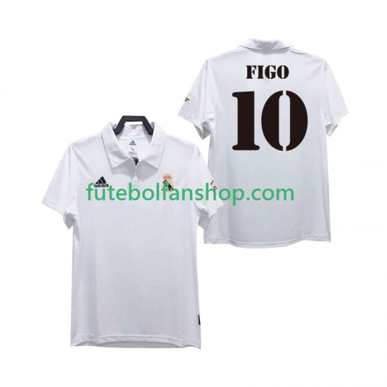 Camisola Principal Real Madrid FIGO 10 Retro 2002 2003 Manga Curta ,Homem