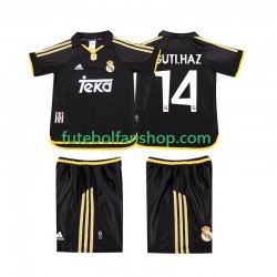Camisola Alternativo Real Madrid GUTI.HAZ 14 Retro 1999 2001 Manga Curta ,Criança