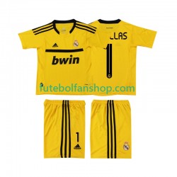 Camisola Principal Guarda-redes Real Madrid CASILLAS 1 Retro 2011 2012 Manga Curta ,Criança