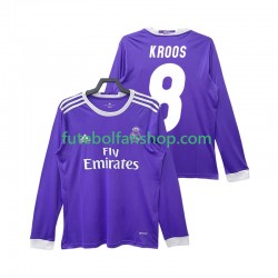 Camisola Alternativo Real Madrid KROOS 8 Retro 2016 2017 Manga Comprida ,Homem