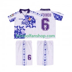 Camisola Alternativa (2ª) Real Madrid REDONDO 6 Retro 1996 1997 Manga Curta ,Criança