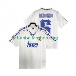 Camisola Principal Real Madrid REDONDO 6 Retro 1996 1997 Manga Curta ,Homem