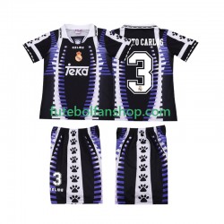 Camisola Alternativa (2ª) Real Madrid ROBERTO CARLOS 3 Retro 1997 1998 Manga Curta ,Criança