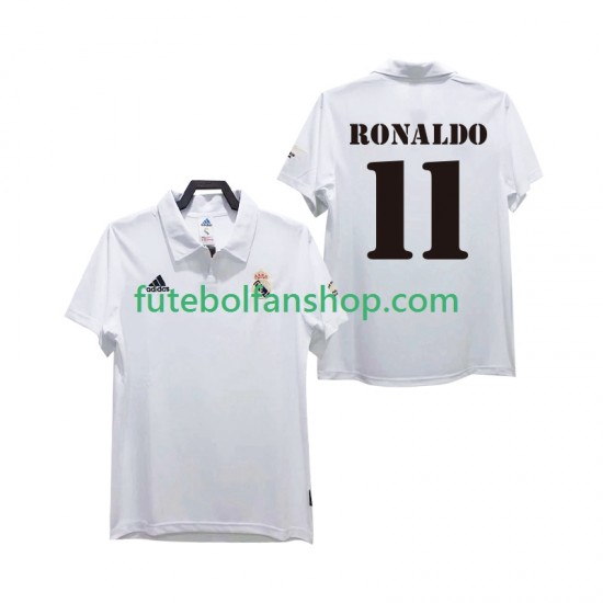 Camisola Principal Real Madrid RONALDO 11 Retro 2002 2003 Manga Curta ,Homem