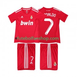 Camisola Alternativa (2ª) Real Madrid RONALDO 7 Retro 2011 2012 Manga Curta ,Criança