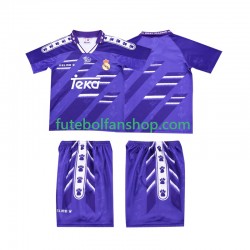 Camisola Alternativo Real Madrid Retro 1994 1996 Manga Curta ,Criança