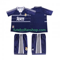 Camisola Alternativo Real Madrid Retro 1998 1999 Manga Curta ,Criança