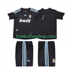 Camisola Alternativo Real Madrid Retro 2009 2010 Manga Curta ,Criança