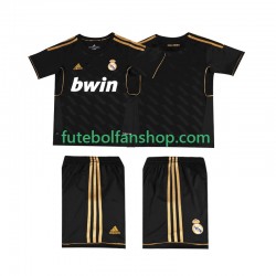 Camisola Alternativo Real Madrid Retro 2011 2012 Manga Curta ,Criança