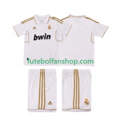 Camisola Principal Real Madrid Retro 2011 2012 Manga Curta ,Criança